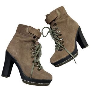 KELSI DAGGER Rane suede laced heeled ankle Boot size 6